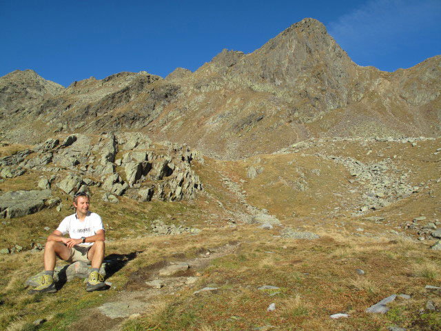 Ich am Pfunderer Höhenweg zwischen Seetrate und Weg 24 (2. Okt.)