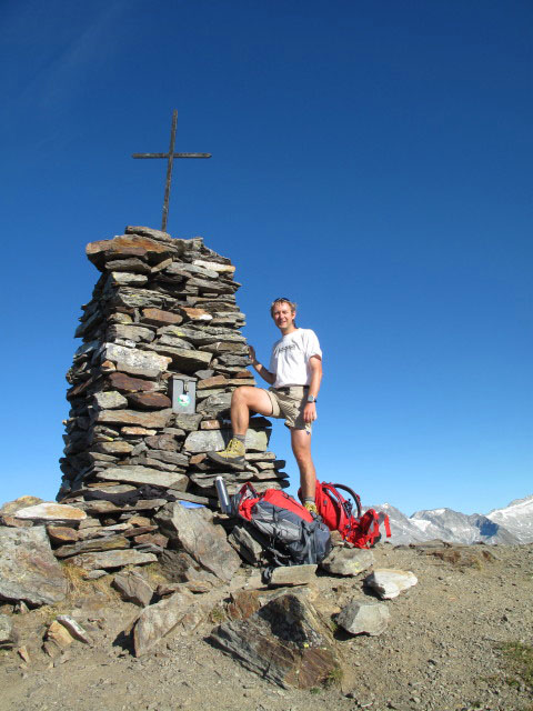 Ich auf der Hochgrubachspitze, 2.809 m (2. Okt.)