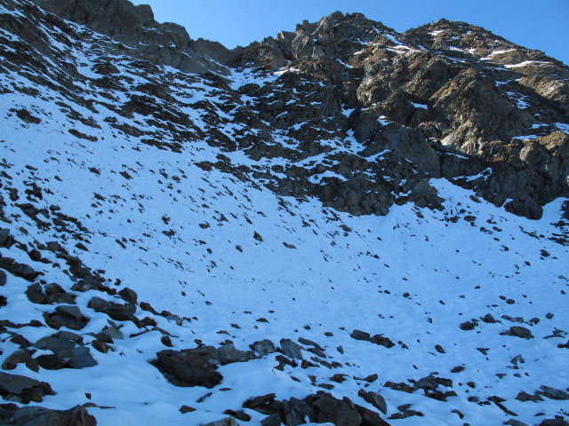 neben dem Pfunderer H&ouml;henweg zwischen Hochs&auml;gescharte und Goldsee (2. Okt.)