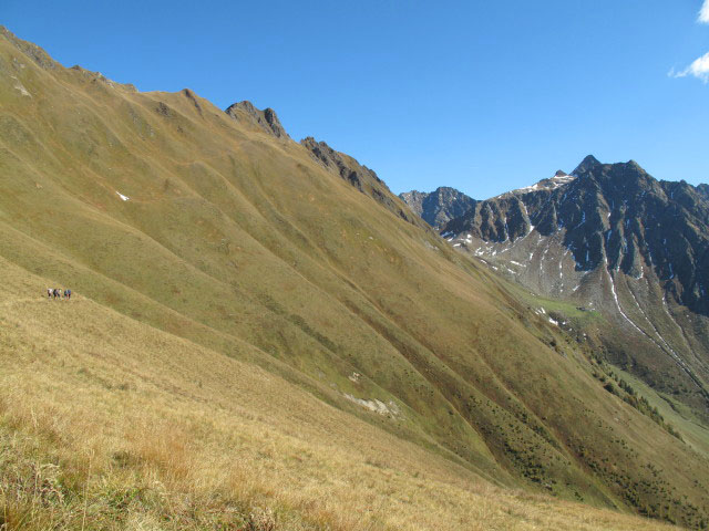 Pfunderer Höhenweg zwischen Gampisalm und Gitsch-Schupfen (2. Okt.)