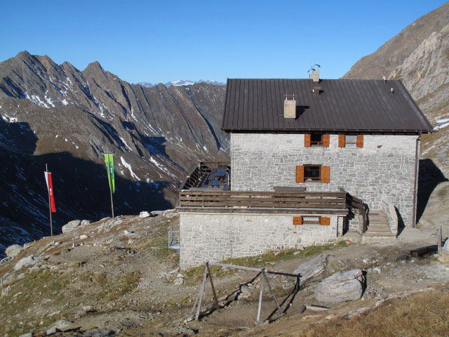 Hochfeilerhütte, 2.710 m (3. Okt.)