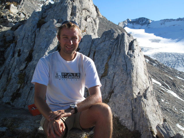 Ich auf Weg 1A zwischen Hintergras und Hochfeiler (3. Okt.)