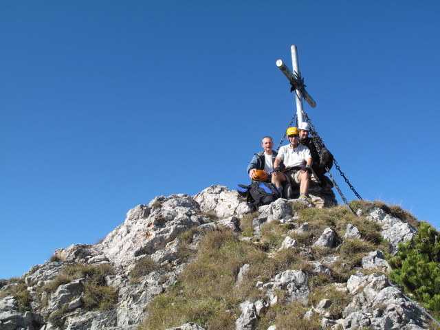 Erich, ich und Sonja auf der Vordernberger Mauer (15. Okt.)