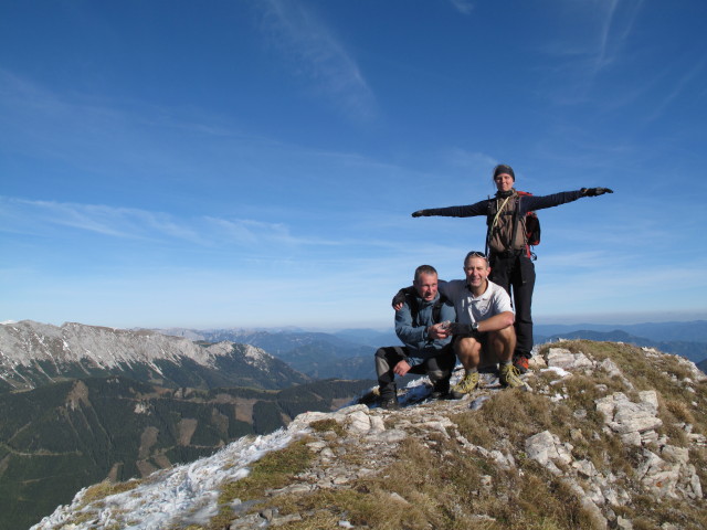 Erich, ich und Sonja am Vordernberger Zinken, 2.010 m (15. Okt.)