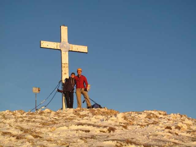 Sonja und ich am Eisenerzer Reichenstein, 2.165 m (15. Okt.)