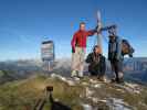 Ich, Sonja und Erich auf der Hohen Lins, 2.028 m (16. Okt.)