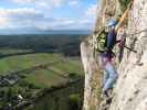 Pittentaler Klettersteig: Gregor in der ersten Querung