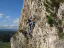 Pittentaler Klettersteig: Gregor in der ersten Querung