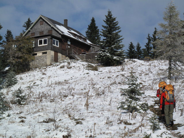 Gudrun und Christoph bei der Waldfreundeh&uuml;tte, 1.464 m