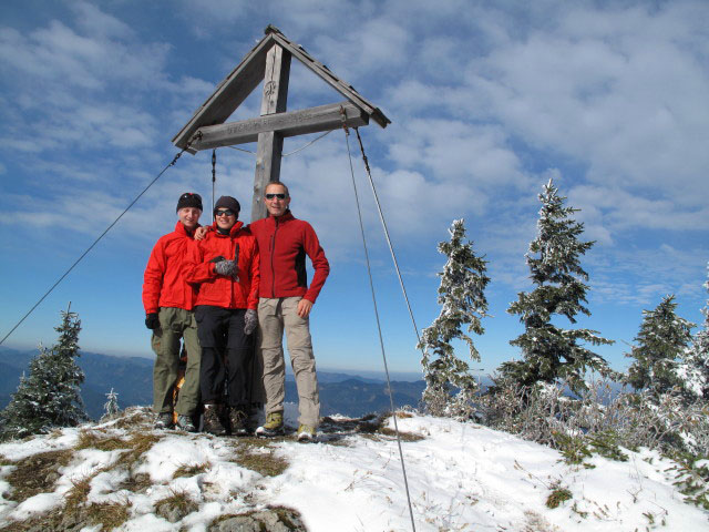 Christoph, Gudrun und ich am Obersberg, 1.467 m