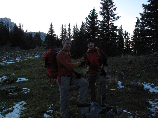 Ich und Christoph auf der Pollwischalm, 1.401 m