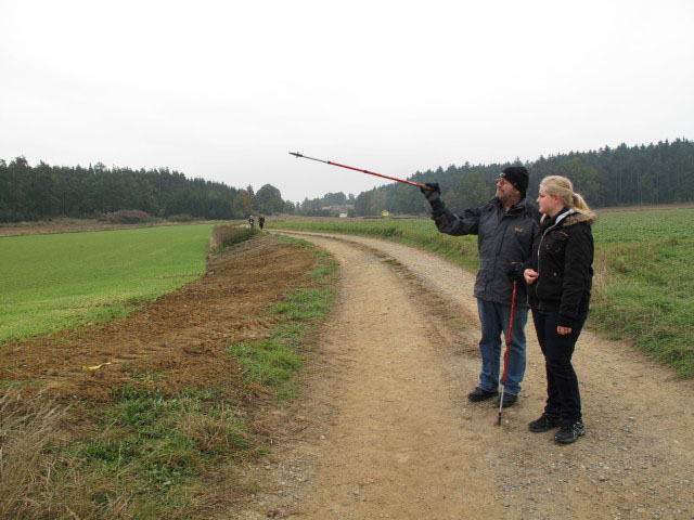 Viktoria, Katharina, Franz und Alexandra auf Weg 630 zwischen Kottaun und Sassfeld