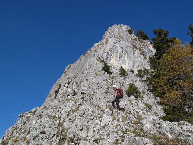 Sommeraustein Südostgrat: Sonja in der dritten Seillänge