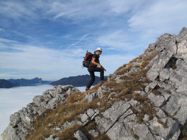Kleiner Schoberstein S&uuml;dgrat: Sonja in der zweiten Seill&auml;nge
