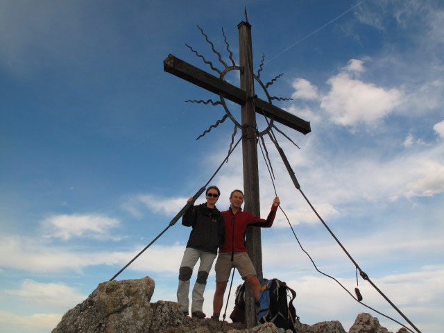 Carmen und ich am Steinernen Jäger, 1.185 m