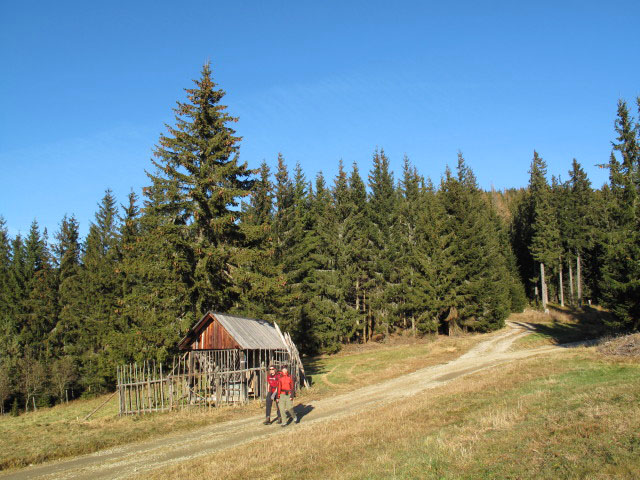 Gudrun und Christoph auf der Lammeralm, 1.309 m