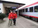 Christoph und Gudrun im Bahnhof Mürzzuschlag, 681 m