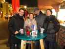 Mario, Angela, Richard und Markus am Wintermarkt am Riesenradplatz