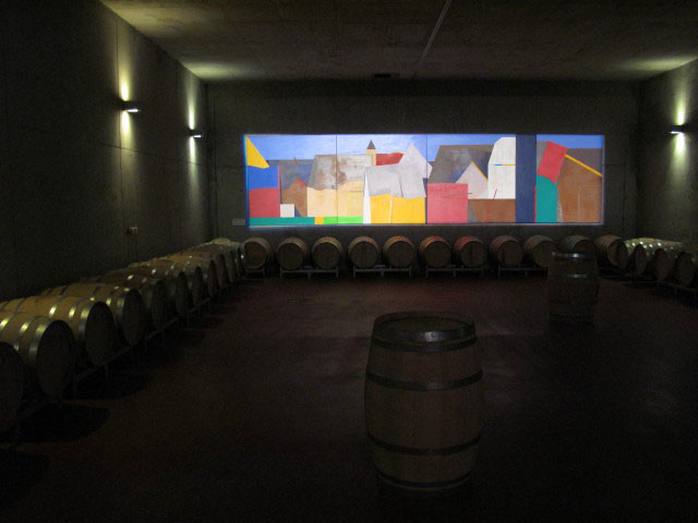 &Ouml;lgem&auml;lde 'Winzerdorfidylle' im Wein.Keller von Wein.Sinn Sandgrube 13