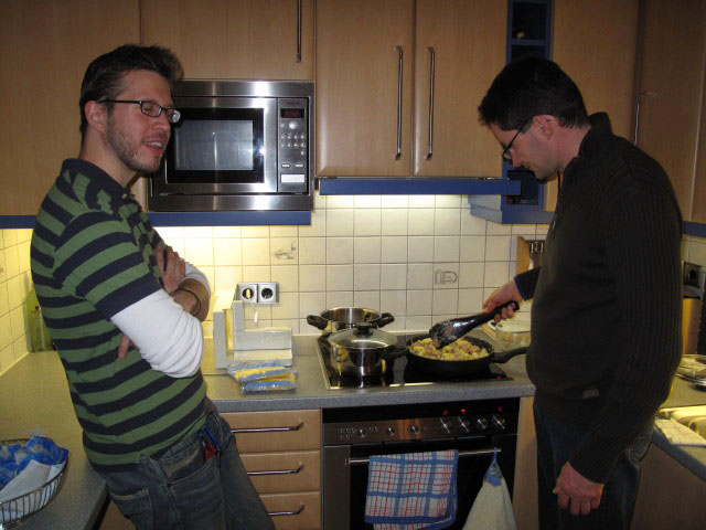 Norbert und Stefan in meiner Wohnung