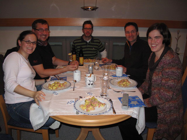 Katrin, Johannes, Norbert, Stefan und Kerstin in meiner Wohnung