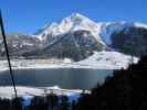 Reschensee von der Kabinenbahn Piz-Schöneben aus