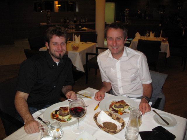 Markus und ich im Restaurant