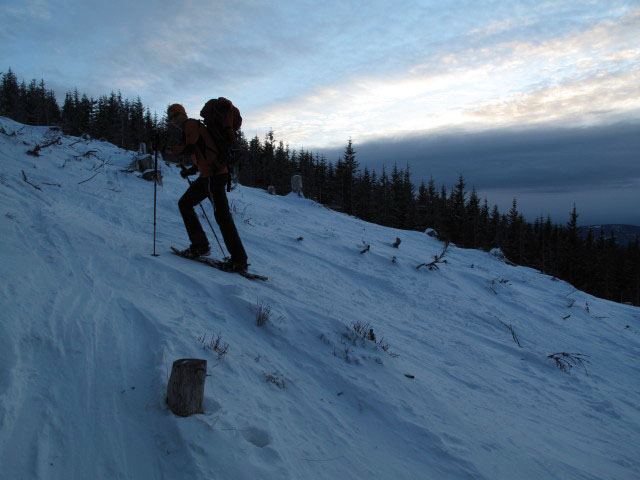 Peter zwischen Ganzalm und Amundsenh&ouml;he (31. Dez.)