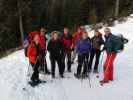 Christina, Peter, Marion, Michael, Stefan, Claudia, Sonja und Helmut auf der Rodelbahn Ganzalm (31. Dez.)