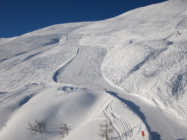 Hornabfahrt vom Vierersessellift Hornlift 2000 aus