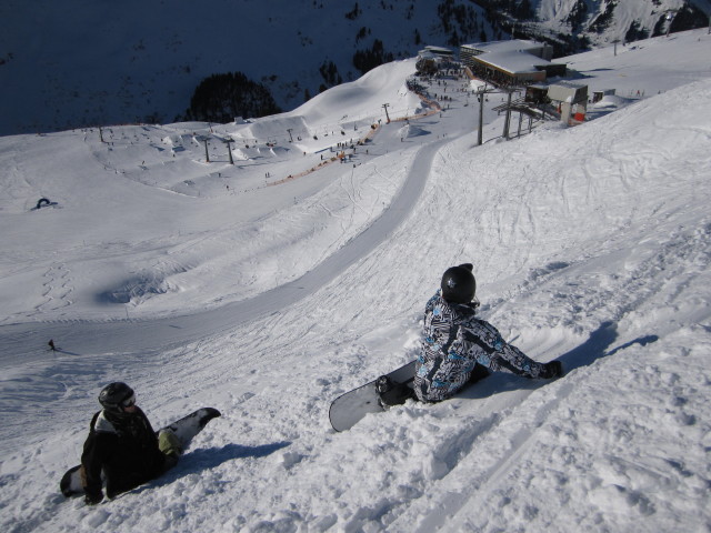 Markus und Thomas neben der Riffla-Skiroute (14. J&auml;n.)