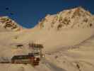 Ulmer Hütte von der Bergstation der Valfagehrbahn aus (14. Jän.)