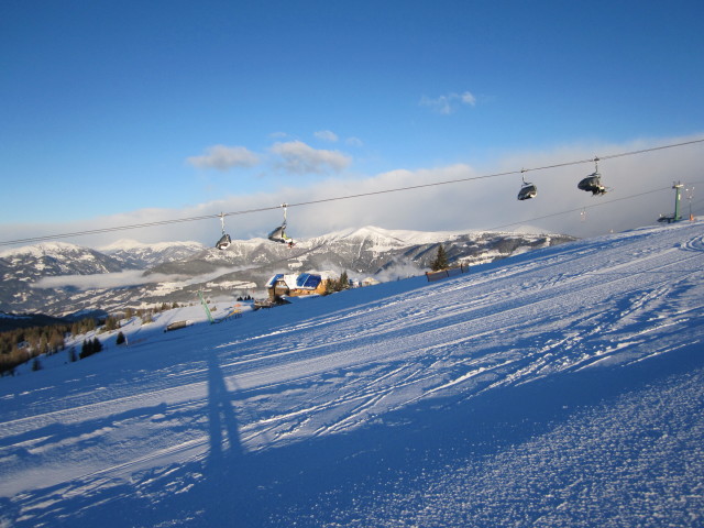 Gipfelbahn von der Panoramaabfahrt aus