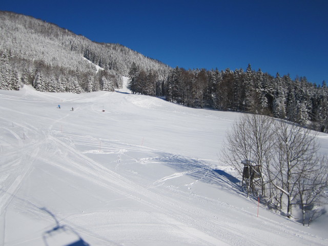 Abfahrt des Vierersessellifts Hennesteck