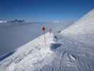 Abzweigung der Skiroute 'Unterm Eisbruch'