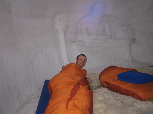 Ich im Iglu Village (15. März)