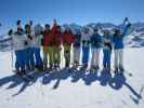 ?, ?, Miriam, ich, Ronald, Bernd, Melissa, ?, ?, ? und Simone bei der Bergstation der Kaiserbahn, 2.448 m (16. März)