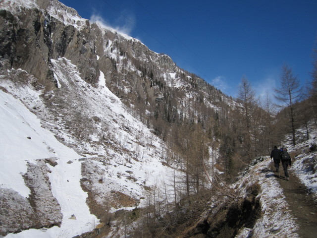 Gerwalt und Norbert zwischen Raststoanebne und Schl&uuml;sselbachle (1. Apr.)