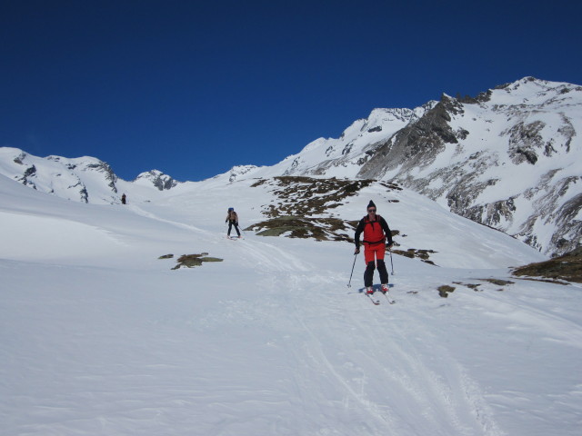 Gudrun, Norbert und Klaus zwischen H&ouml;aher Bichl und Zilinach (1. Apr.)