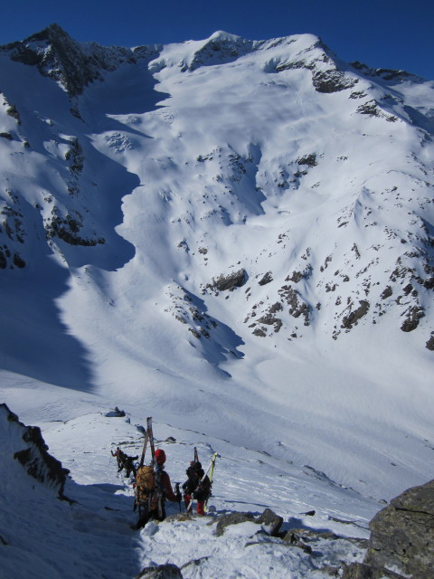 Michaela, Gerwalt, Christoph, Siegbert und Klaus zwischen Rostocker Eck und hinterm Malham (1. Apr.)