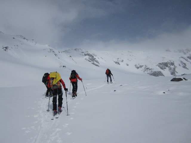 Gudrun, Christoph, Michaela und Siegbert zwischen Sandboden und bei die K&ouml;pfe (6. Apr.)
