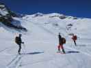 Siegbert, Klaus und Gudrun zwischen Reggentörl und Simonysee (2. Apr.)