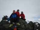 Ich, Gudrun und Christoph auf der Mittleren Malhamspitze, 3.364 m (6. Apr.)