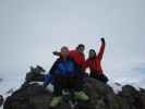 Ich, Gudrun und Christoph auf der Mittleren Malhamspitze, 3.364 m (6. Apr.)