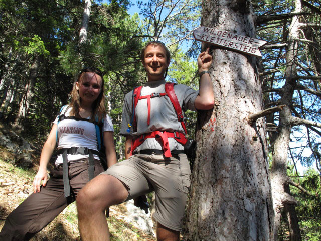 Diana und ich zwischen Seiser Toni und Wildenauer-Klettersteig