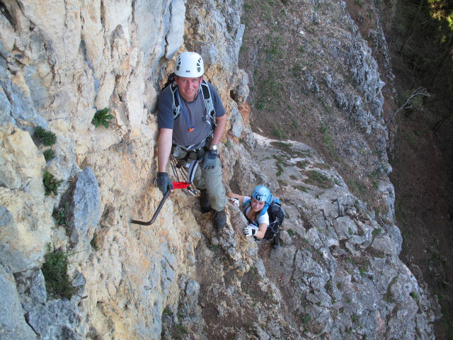 Wildenauer-Klettersteig: John und Diana in der Direktvariante