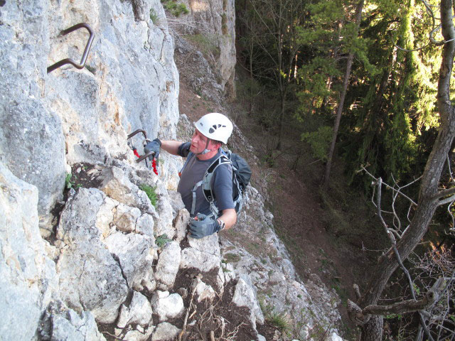 Wildenauer-Klettersteig: John in der Direktvariante