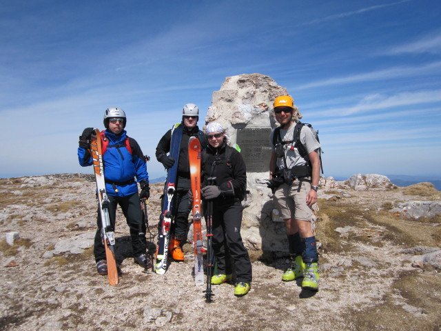 Lutz, Erich, Irene und ich am Kaiserstein, 2.061 m