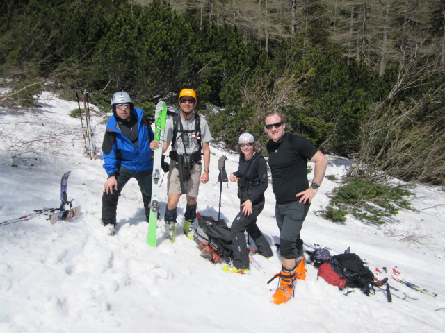 Lutz, ich, Irene und Erich in der Breiten Ries