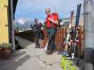 Irene und Lutz im Bahnhof Puchberg am Schneeberg, 577 m